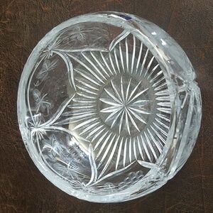 24% Lead Crystal Crystal Clear Industries Grapevine Clear Bowl Made In Poland